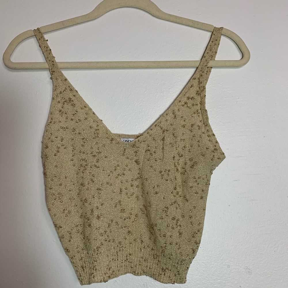 Gold tank top